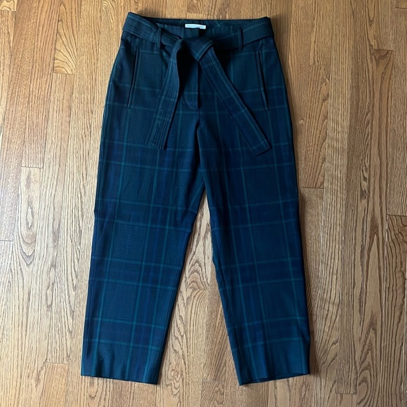 ARITZIA WILFRED TIE WAIST PLAID PANTS SIZE 10 - Picture 2 of 8
